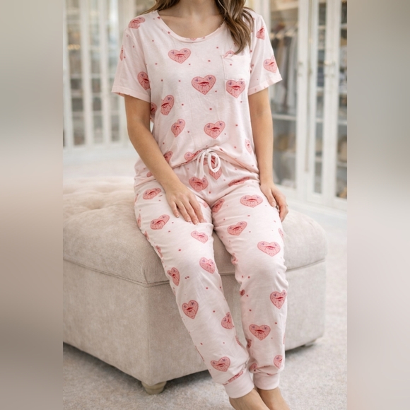 Honeydew Intimates Pink Heart Seeing Eye Pajama Set - Picture 2 of 9
